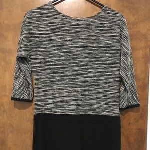 Black shift sweater dress